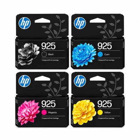 Hp 925 4-Color Ink Cartridge Set +1 packet paper free HP