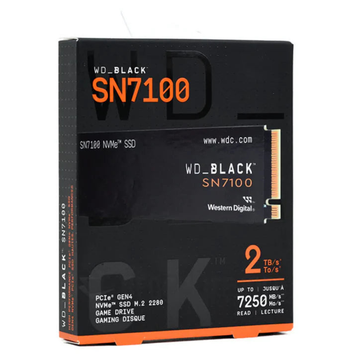 2TB NVMe SSD WD Black SN7100 Gen4 Upto 7250Mb/s WDS200T4X0E Western Digital