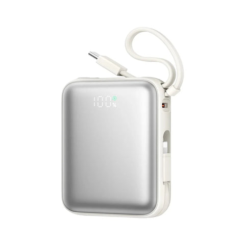Joyroom JR-PBF27 10000mAh Mini Power Bank – 22.5W Fast Charging, Built-in Dual Cables Joyroom
