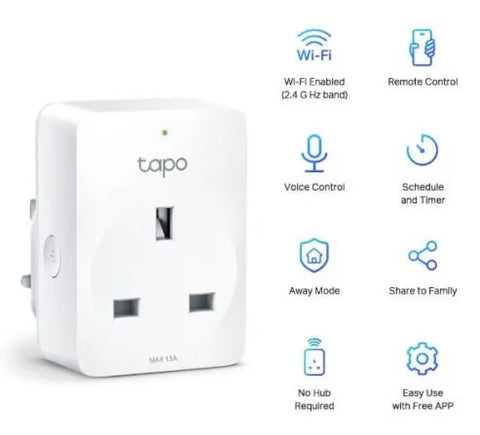 TP-Link Tapo Mini Smart Wi-Fi Socket (Tapo P100) TP-Link