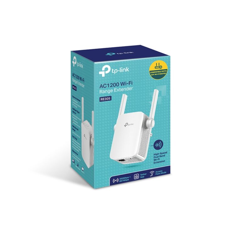 Tplink Ac1200 Dual Band Wifi Range Extender, Ap Mode, Re305 TP-Link