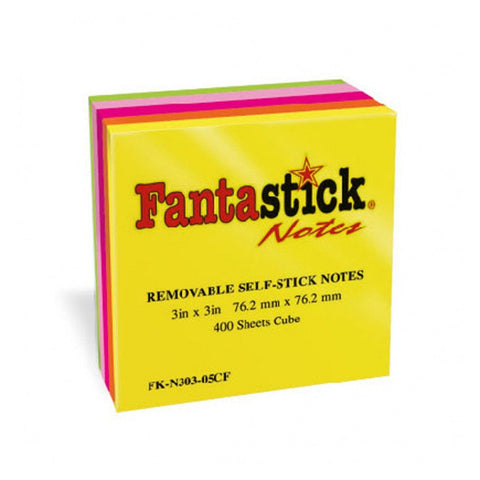 Fantastick Sticky Notes 3X3 5 Colors ColorWaves