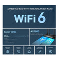 TPLink AX1800 Dual-Band Wi-Fi 6 VDSL/ADSL Modem Router (Archer VX1800v) TP-Link