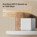Mercusys Halo H60X AX1500 Whole Home Mesh WiFi 6 System Pack of 3 Mercusys