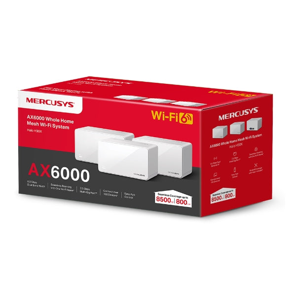 Mercusys Halo H90X AX6000 Whole Home Mesh WiFi 6 System Pack of 3 Mercusys