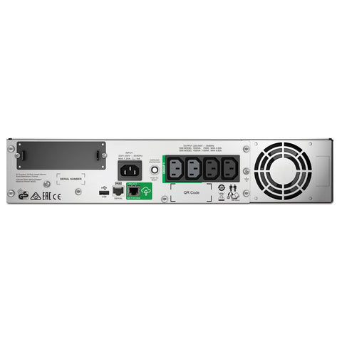 APC Smart-UPS, Line Interactive, 1500VA, Rackmount 2U, 230V, 4x IEC C13 outlets, SmartConnect Port+SmartSlot, AVR, LCD ColorWaves