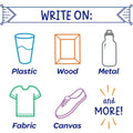 12 CT TAKE NOTE PERMANENT MARKERS - WRITE ON ALMOST ANYTHING ColorWaves