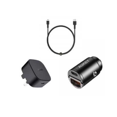 Aukey Bundle- Pa-Y25 Cb-Cl1 Cc-A3 - Black ColorWaves