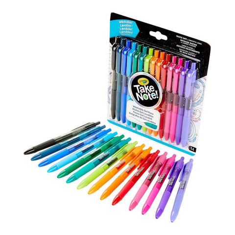 14 CT TAKE NOTE WASHABLE GEL PENS ColorWaves