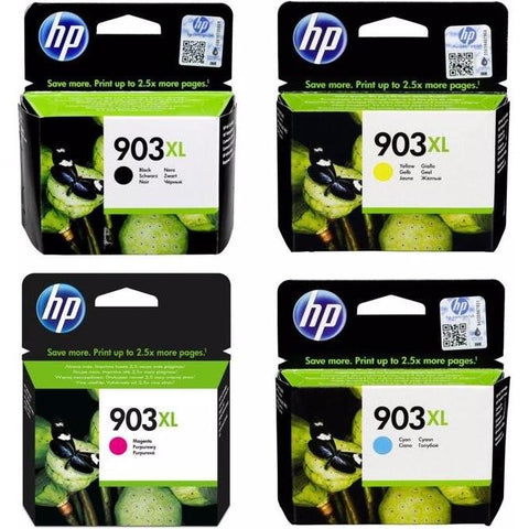 HP 903XL High Yield Original Ink Cartridges, Black/Cyan/Magenta/Yellow, Multipack HP