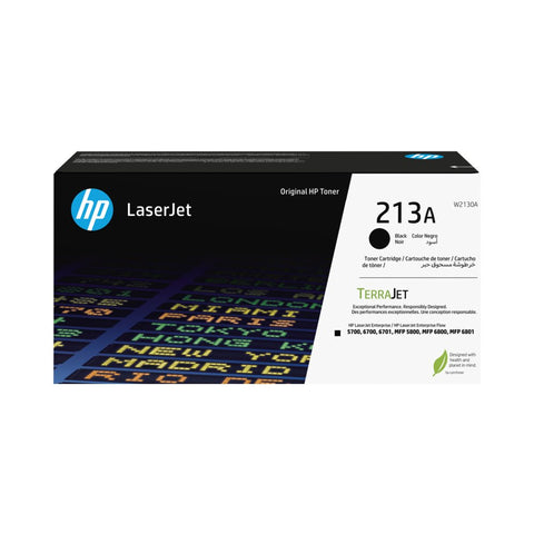 HP 213A Black Original LaserJet Toner Cartridge (W2130A) HP