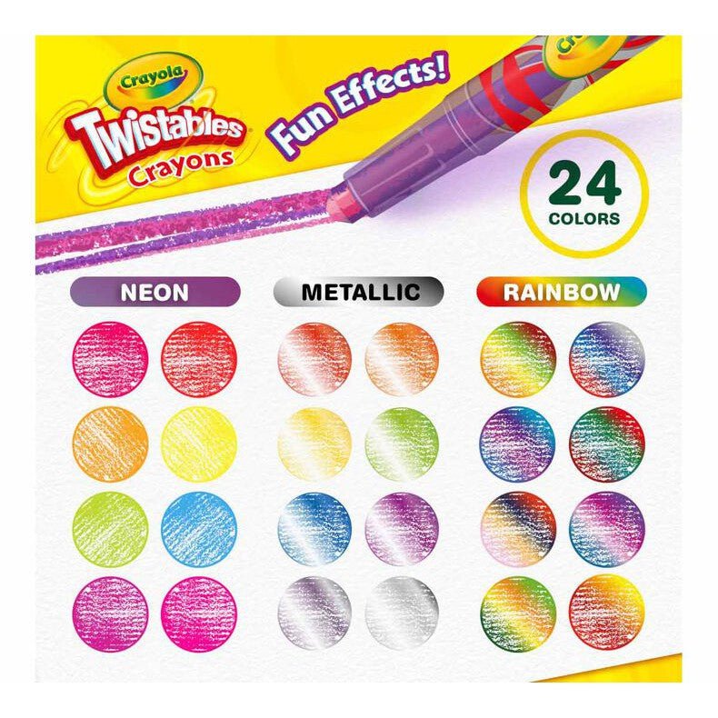 24 CT TWISTABLES SPECIAL EFFECT CRAYONS ColorWaves