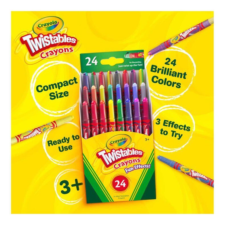 24 CT TWISTABLES SPECIAL EFFECT CRAYONS ColorWaves