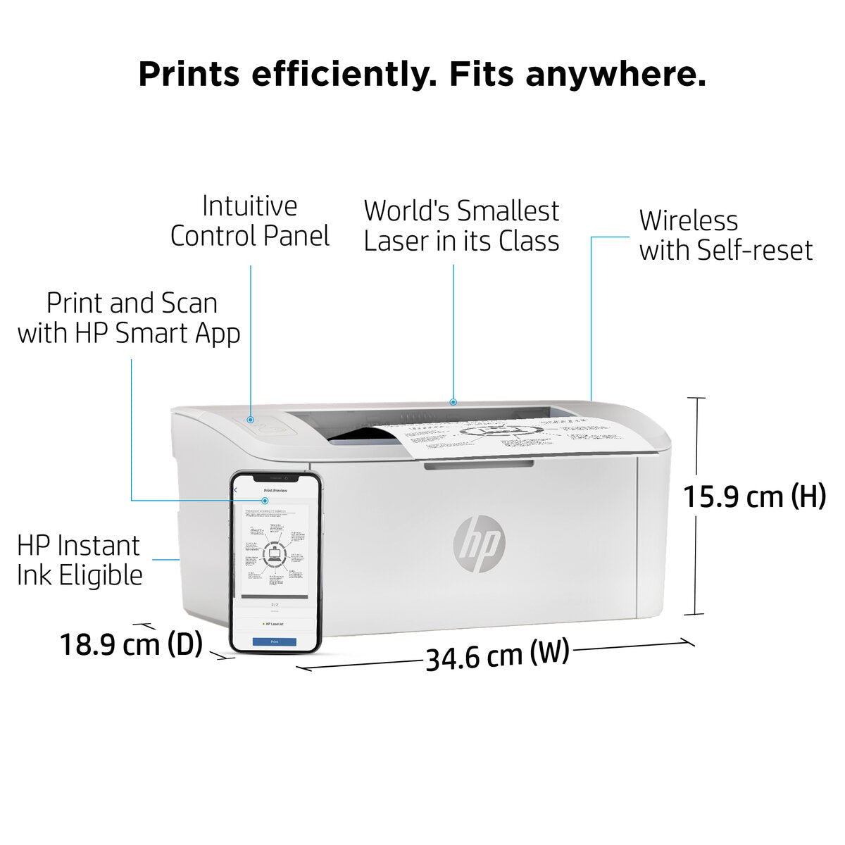 HP LaserJet M111w - 20ppm / 600dpi / A4 / USB / Wi-Fi / Mono Laser - Printer HP