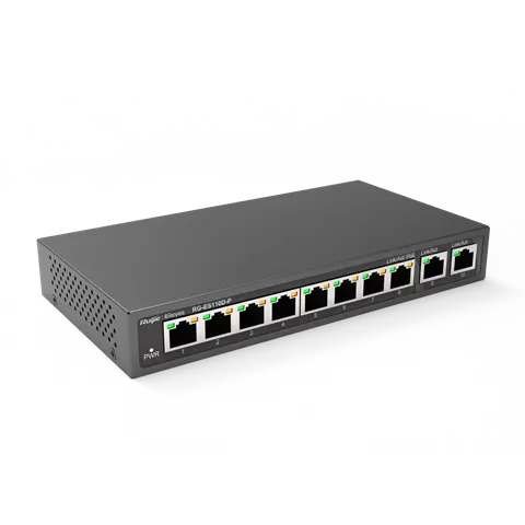 Reyee 8-Port 10/100Mbps Desktop Unmanaged Poe Switch Rg-Es110D-P Ruijie