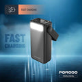 30000mAh Lara Power Bank Built-in Cables Porodo Fast Charge - Black Porodo