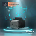 30000mAh Lara Power Bank Built-in Cables Porodo Fast Charge - Black Porodo