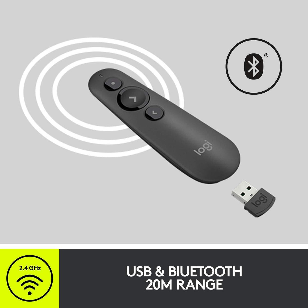 Logitech R500s Presentation Remote - Bluetooth / Graphite Logitech