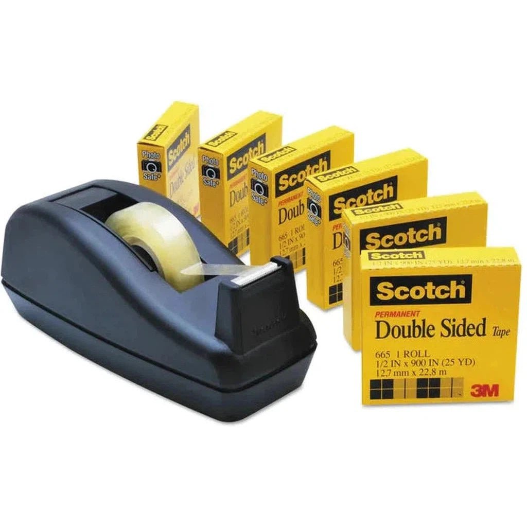3M Scotch 665 Permanent Double - Sided Tape 1/2 Inch 25 Yards 3M