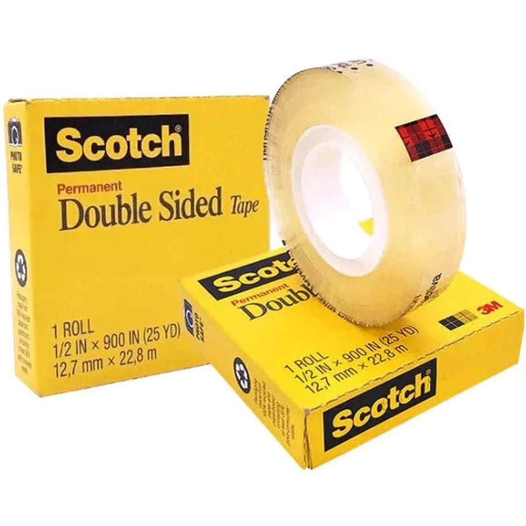 3M Scotch 665 Permanent Double - Sided Tape 1/2 Inch 25 Yards 3M