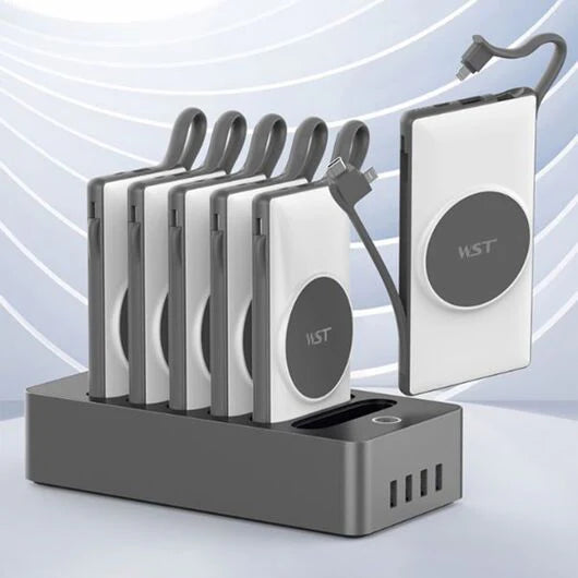 WST Magnetic Wireless Power Bank Docking Station 6 In 1 Wst
