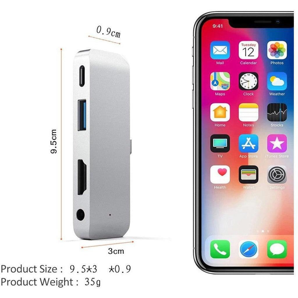 4 In 1 Usb Type C To Hdmi Hub For Ipad Pro - Silver ColorWaves