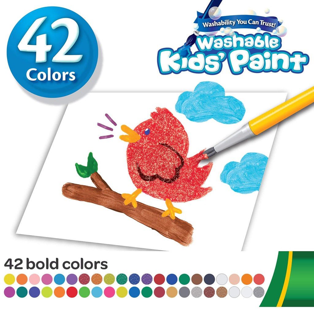 42 CT WASHABLE PAINT POTS SET ColorWaves