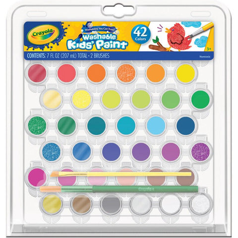 42 CT WASHABLE PAINT POTS SET ColorWaves