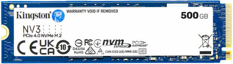 Kingston NV3 500GB NVMe SSD Gen4 Upto 5000Mb/s-SNV3S/500G Kingston