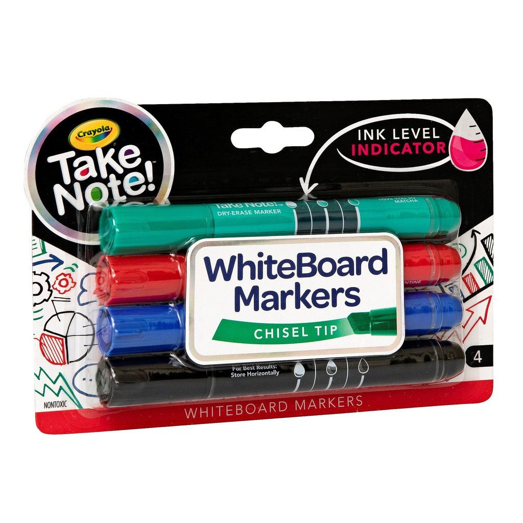 4CT.TAKE NOTE BROAD LINE DRY-ERASE.COLORED ColorWaves