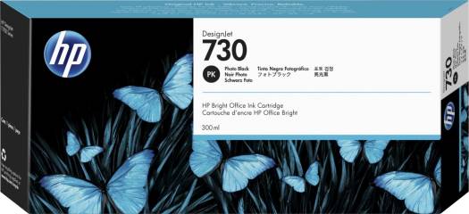 HP 730 300-ml Photo Black DesignJet Ink Cartridge | P2V73A HP