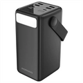 50,000mAh Power Bank Porodo Lara with Integrated Cables & Flashlight - Black Porodo