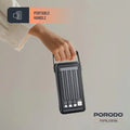 50,000mAh Power Bank Porodo Lara with Integrated Cables & Flashlight - Black Porodo