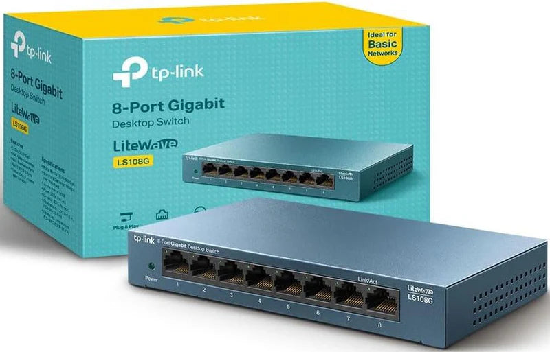 Tp-Link Ls108G 8-Port 10/100/1000Mbps Desktop Network Switch TP-Link