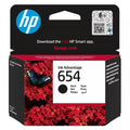 HP 654 Original Ink Advantage Cartridge, 400 Pages, 7FP39UE - Black HP