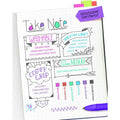 6 CT TAKE NOTE WASHABLE GEL PENS ColorWaves