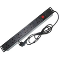 6 Way Pdu Universal Input Plug Rack Mount Type ColorWaves