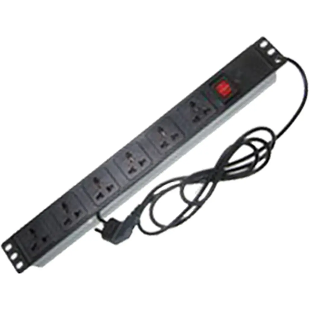 6 Way Pdu Universal Input Plug Rack Mount Type ColorWaves