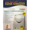 Atlas Cross Cut Shredder 6 Sheets Credit Card Cc0640 ColorWaves