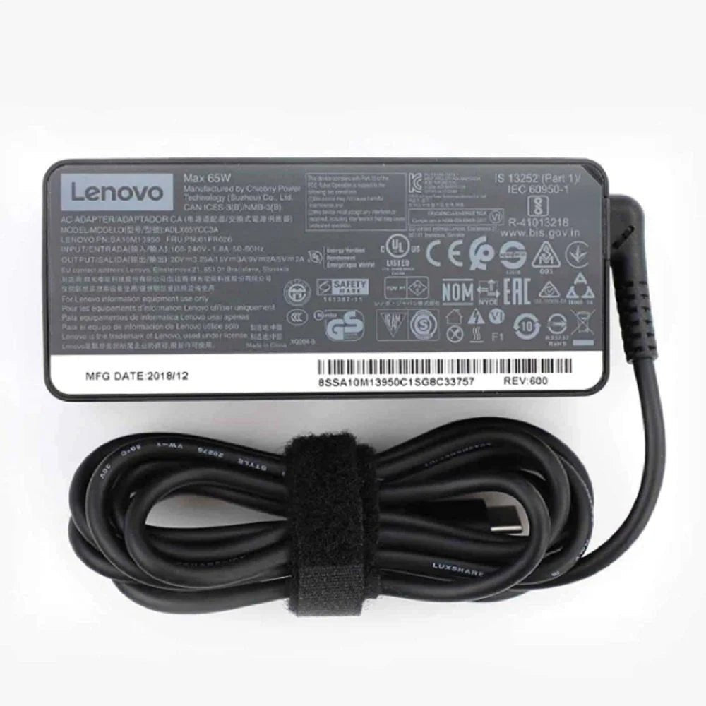 65W Lenovo Laptop Adapter Black Lenovo