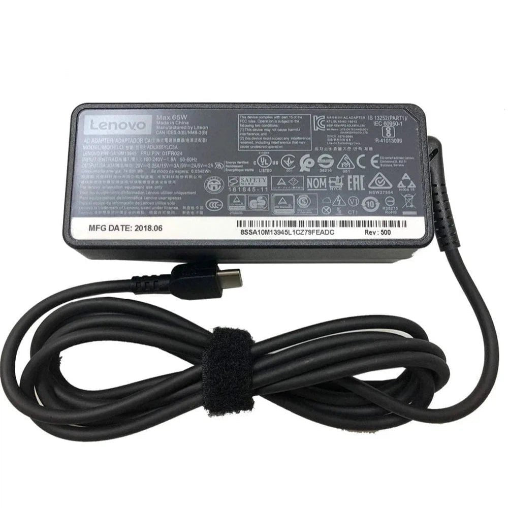 65W Lenovo Laptop Adapter Black Lenovo