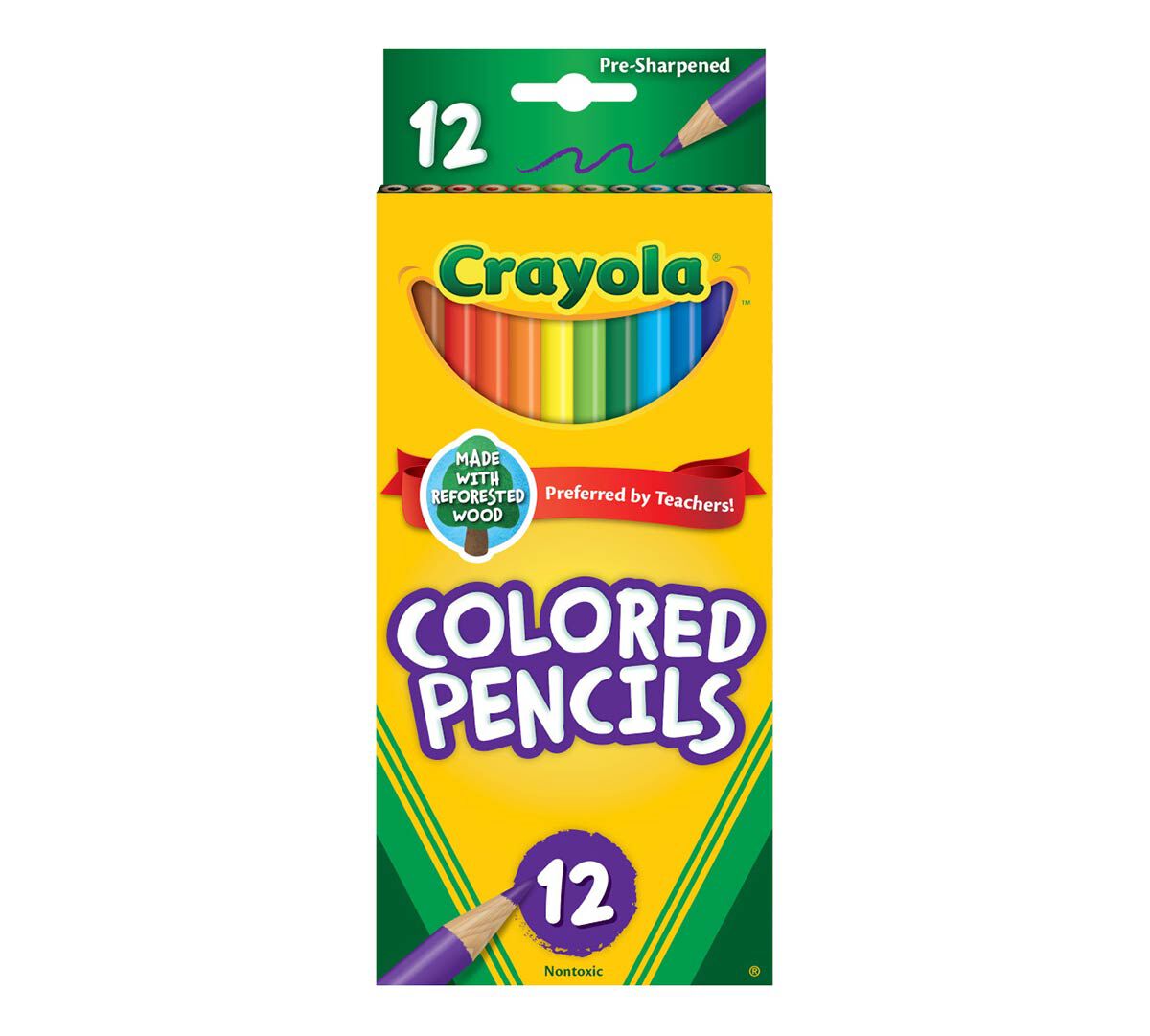 CRAYOLA Colored Pencils, Long, 12 Count ColorWaves