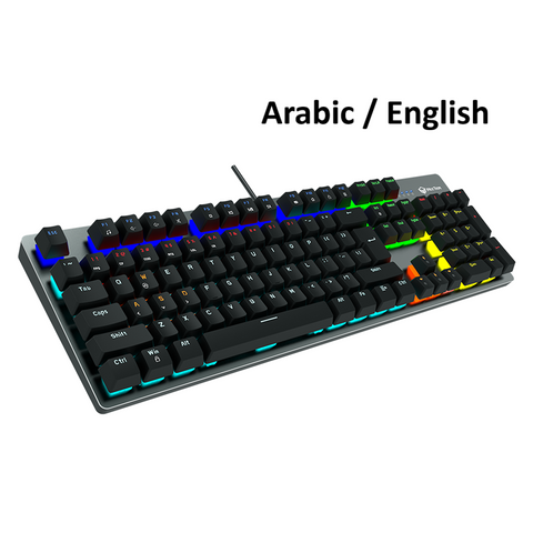 MeeTion MK007 Pro Hot Swap Mechanical Gaming RGB Keyboard, Blue Switch – Arabic/English Meetion