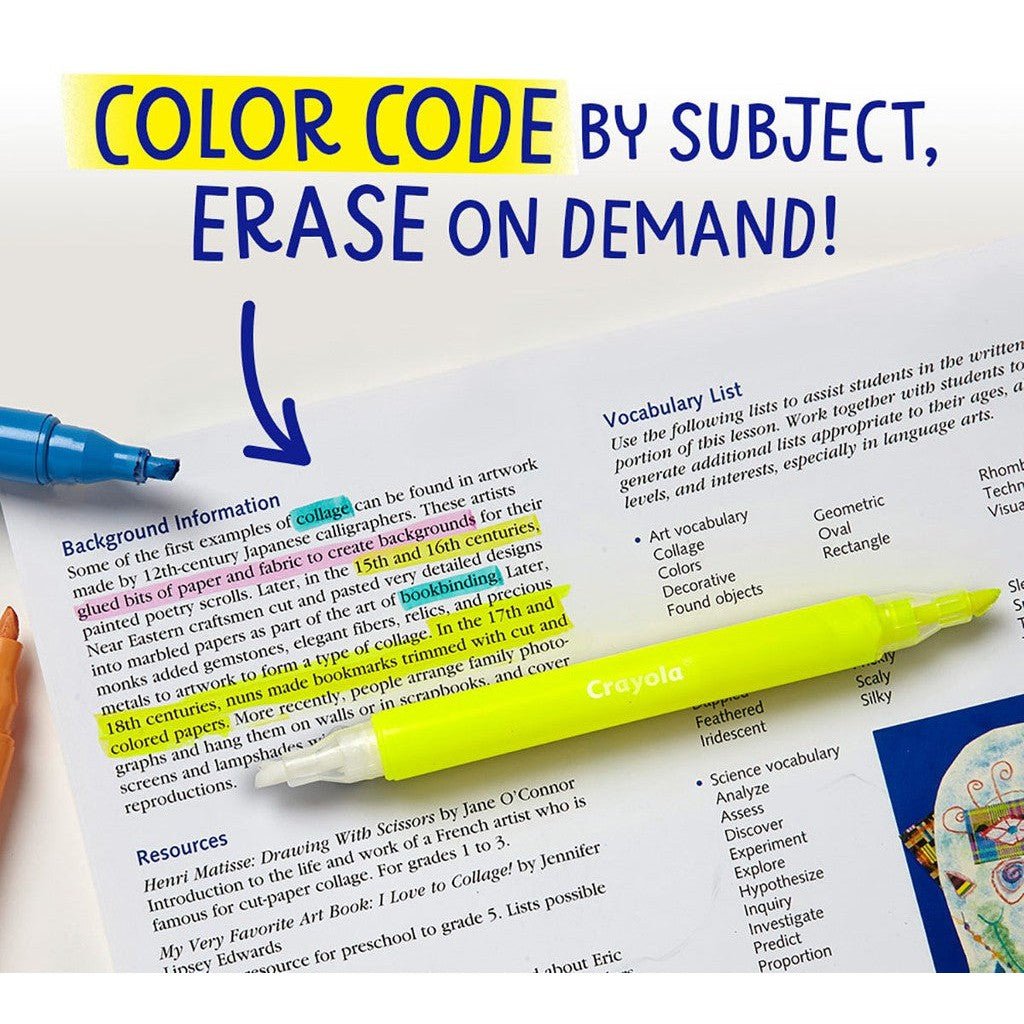 6CT.TAKE NOTE ERASABLE HIGHLIGHTERS ColorWaves