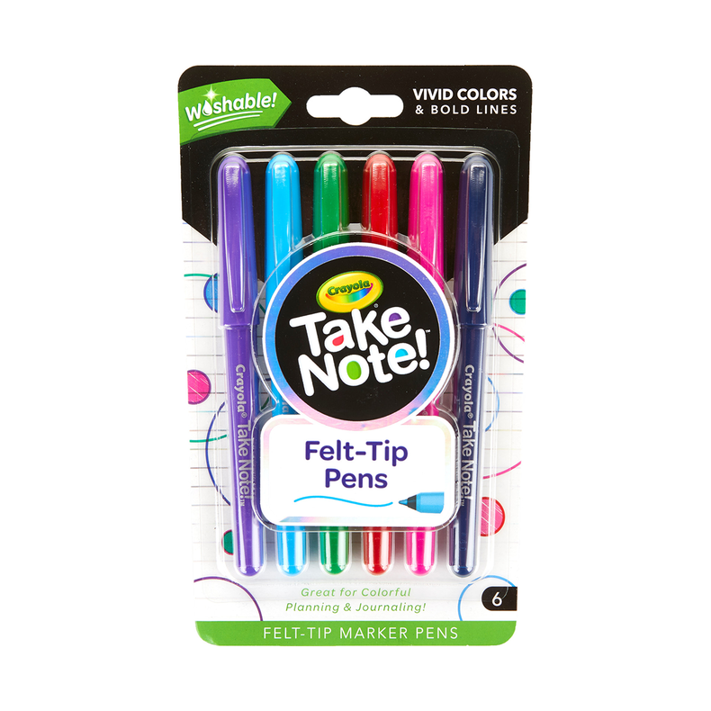 6CT.TAKE NOTE ULTRA-FINE WASHABLE FELT-TIP MARKER PEN ColorWaves
