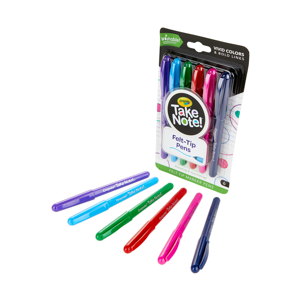 6CT.TAKE NOTE ULTRA-FINE WASHABLE FELT-TIP MARKER PEN ColorWaves