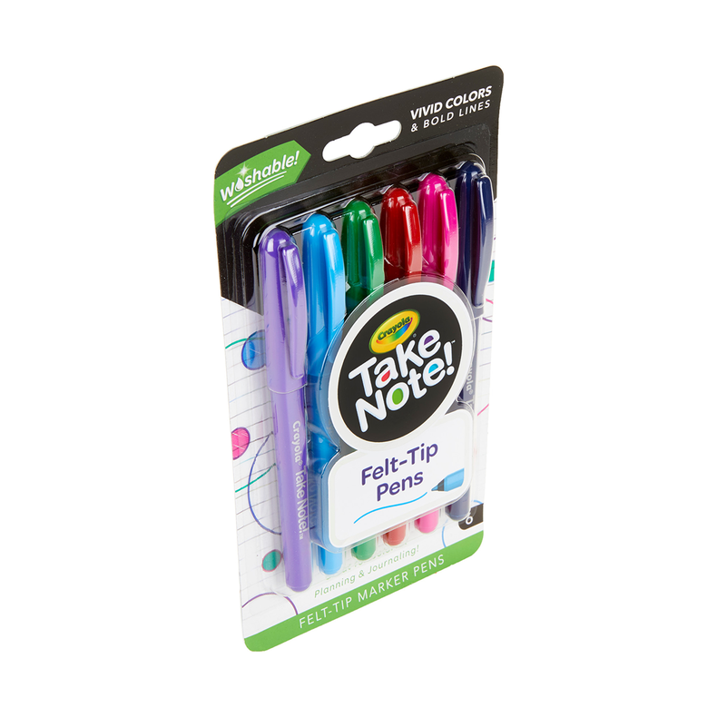 6CT.TAKE NOTE ULTRA-FINE WASHABLE FELT-TIP MARKER PEN ColorWaves