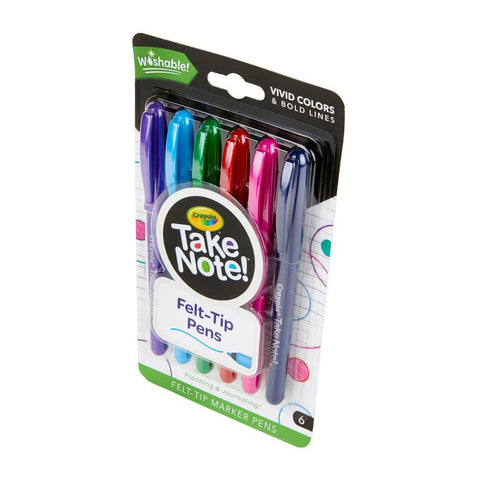 6CT.TAKE NOTE ULTRA-FINE WASHABLE FELT-TIP MARKER PEN ColorWaves