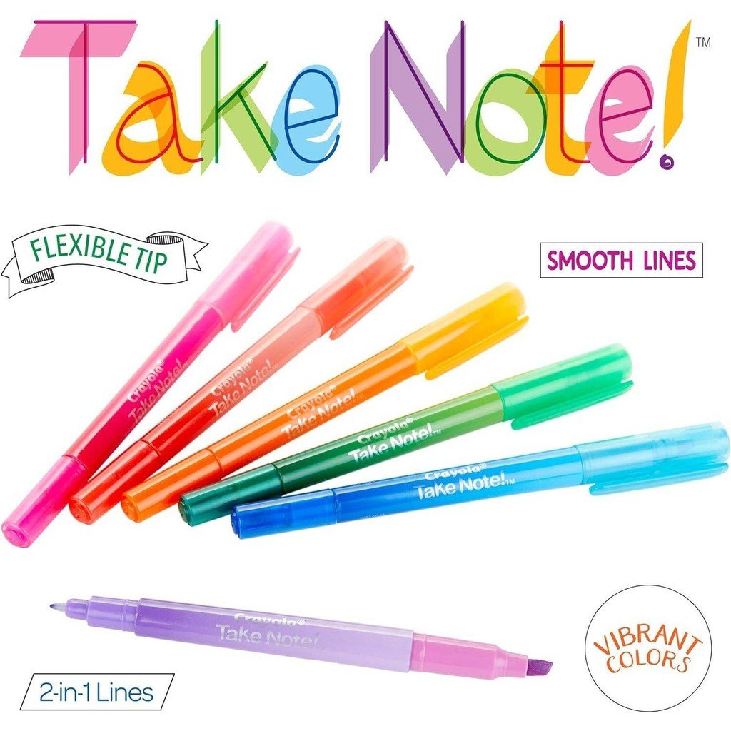 6CT.TAKE NOTE WRITE & HIGHLIGHT PENS ColorWaves