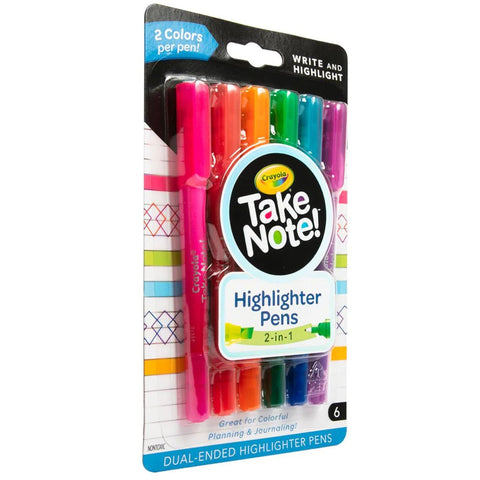 6CT.TAKE NOTE WRITE & HIGHLIGHT PENS ColorWaves